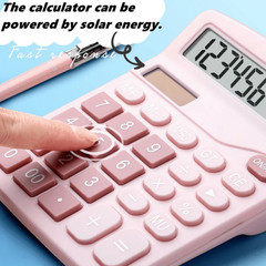 1 pc Solar Scientific Calculator Large Display Cute Office Desktop Calculator