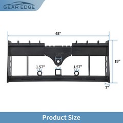 45″ Skid Steer Pallet Fork Frame W/ Receiver Hitch 2500lbs Kubota Bobcat Tractor