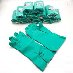 12 Pair Chemical Resistant Gloves 14″ XL Cotton Lined Mapa Stansolv AK-22 381