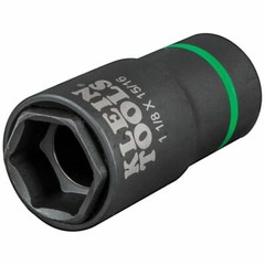 Klein 66066 2-in-1 Deep Impact Socket, 6-Point 1-1/8-Inch and 15/16-Inch