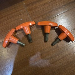 1/2″-13 Thread Thumb Screws – T Wing Orange Knob – 4 Pack – USA