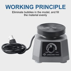 4″ Round Dental Lab Oscillator Variable Speed Shaker Mixing Plaster Vibrator USA