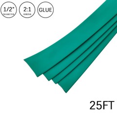 2:1 Heat Shrink Tubing Tube 1/2″ Green Glue Waterproof Dual Wall Wires Wrap