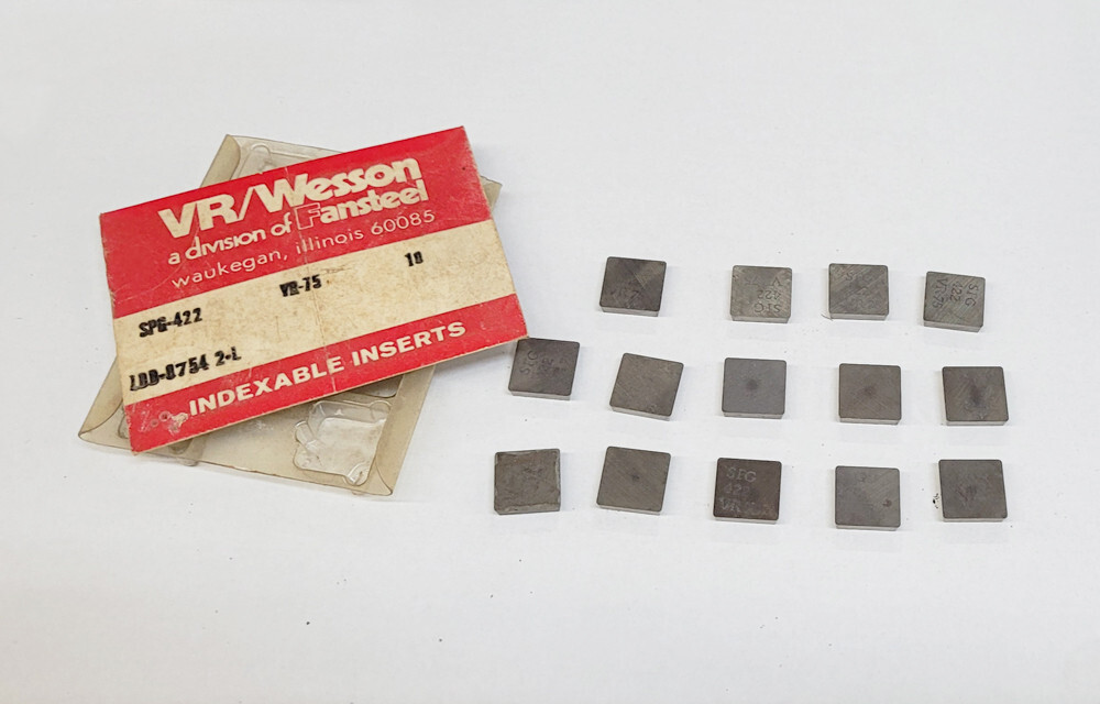 14 ea VR/Wesson Fansteel SPG-422 VR-75 LDD-07542-L Carbide Inserts NOS