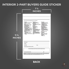 2-Part Buyers Guide Form – Adhesive Tape – English – As Is – Warranty (100 pack)