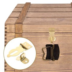 10 Pcs Mini Padlock Hasp Decorative Hasps Gold Metal Latch with Screws for…