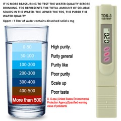 TDS3 PPM Meter Digital Tester Home Drinking Tap Water Quality Purity Test Tester