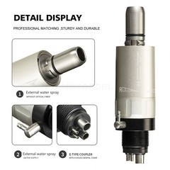 USA Dental Slow Low Speed Handpiece Air Motor 1:1 Direct Drive 4 Hole Yabang