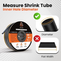 Heat Shrink Tubing 1/4″ (6.4mm) Dual Wall Adhesive Lined 59 Feet – Waterproof