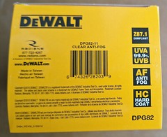 Safety Goggles, Clear Lens, Anti-Fog, Scratch Resistant, DeWALT (DPG82-11C)