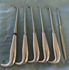 ACE Broc Mass Hooked Crane Picks Surgical Instruments Lot Of 6