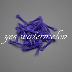 100x Plastic Wedge Dental Disposable Round Stern Holes Wave Shape Cracks Purple