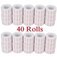 40 Rolls 600 Price Label Paper Tag Sticker MX-5500 Labeller Gun White Red Line