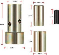 TK95029 Quick Hitch Bushing Kit Heavy Duty Steel for Category 1 3-Point Tractors