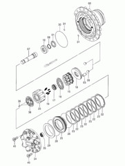 HMGF18 Travel Motor Part:Rotor Piston Bushing Retainer Shaft Fric Plate Seal Kit