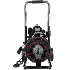 Auto Feed Drain Auger Cleaner Electric 100′ x 1/2″ Sewer Snake Cleaning Machine