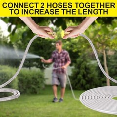 Roof-top Sprinkler with Brass 3/4 Hose Bibb Valve Swivel Adapter & 25′ Fire Hose