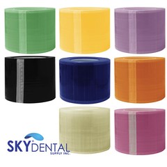 DENTAL BARRIER FILM 4X6 1200 PERFORATED PLASTIC ROLL BLUE CLEAR PINK BLACK
