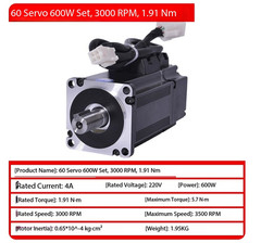 Servo Motor Set: 60/80/110 Servo Motor Drive Integrated, 200W/400W/750W