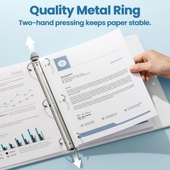 Moisture-Resistant 1 Inch Three Ring Binder – Effortless Document Management