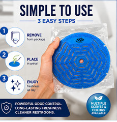 Urinal Deodorizer Mats 6.2″ 10 pack ⭐ INTRODUCTORY eBay SPECIAL ⭐