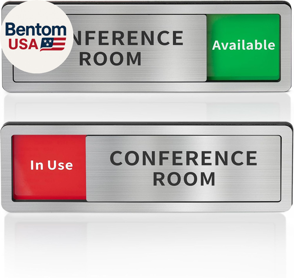 Conference Room Office Door Signs Do Not Disturb, in Use/Available Slider Sign f