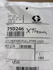 Xtreme 220cc TFE Rebuild Kit Replacement for Graco 25D-246 Pump