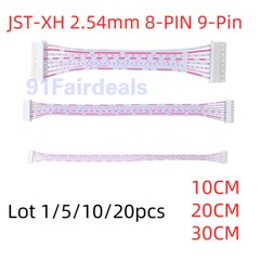 Lot 1-20pcs JST-XH 8-PIN 9-Pin 2.54mm Female to Fem Connector Cable 10/20/30CM