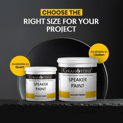 GRANOTONE Speaker Paint Black 1 Gallon Texture Coating for Speaker Cabinets,