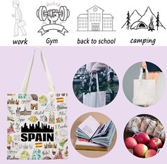 ENSIANTH Spain Travel Gift Espana Tote Bag Europe Country Trip Gift…