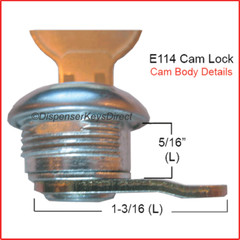 ASI – E114 Cam Lock Set “#L-001” – (6/pack.)