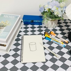 DSTELIN Blank Spiral Notebook, 3-Pack, Soft Cover, Sketch book, 100 black