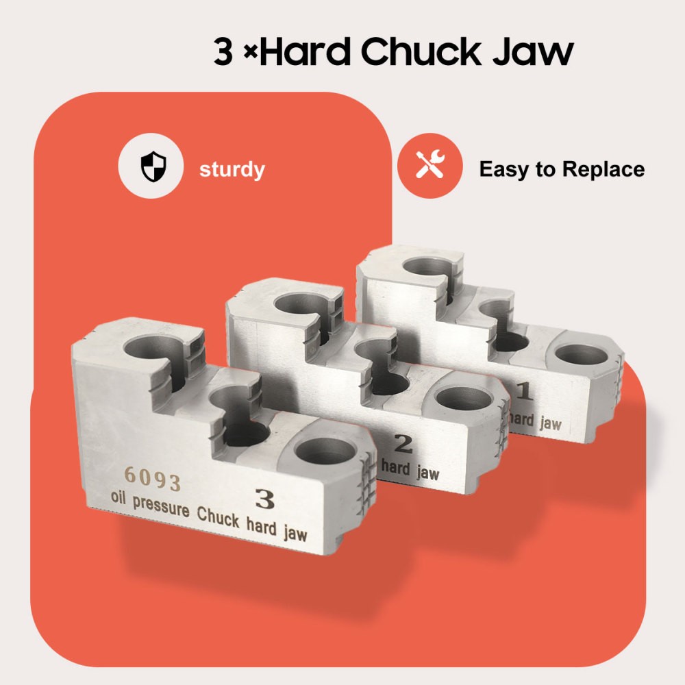 3pcs 10″ Hard Chuck Jaw for 10″ Lathe Chucks for 40crmnti Chuck 14.8X10.3X.5cm