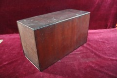 ** ANTIQUE GLOBE WOOD INDEX FILE CABINET TABLETOP RECIPE SCHOOL GENERAL STORE **