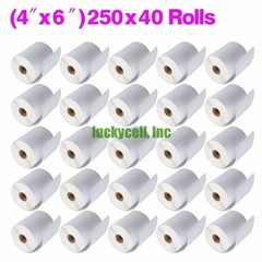 40 Rolls 250/Roll 4×6 Direct Thermal Labels for Zebra 2844 ZP-450 ZP-500 ZP-505