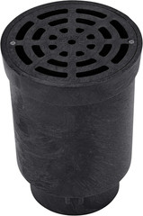 FWSD69 6-Inch round Surface Drain Inlet with Plastic Grate for Flo Stormwater Dr