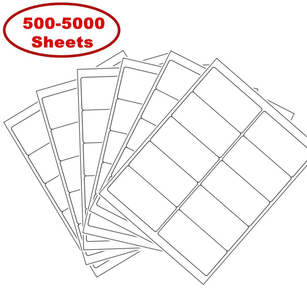 2″ x 4″ Shipping Address Labels for Laser Ink Jet Adhesive 10 UP 500-5000 Sheets