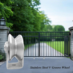 Durable Stainless Steel V Groove Wheels for Smooth Sliding Gates & Carts