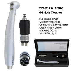 COXO Dental E Generator LED Handpiece High Speed Self Power Turbine 2/4 Hole NSK