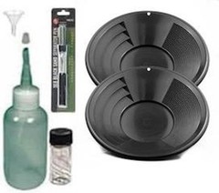 Sluice Monkey (2 Pack) 12″ Black Gold pan panning kit