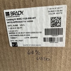 Lot Of 5 – Brady B30 Labels, Multiple Colors See Description Partial Rolls