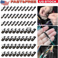 80Pcs Quick Wire Connectors Reusable Plug-In Cable Terminal Blocks