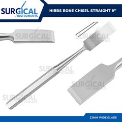 HIBBS Chisel 9″ with 7/8″ (2.2cm) Straight Blade Orthopedic Instrument German G
