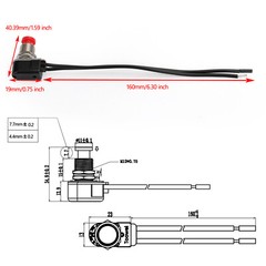 1pc Normally Closed Momentary Self-resetting Push Button Reset Switch w/Wire Red