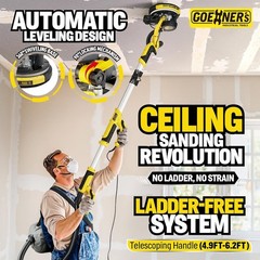 Drywall Sander, Electric Drywall Sander with Vacuum, Automatic Dust Removal, …