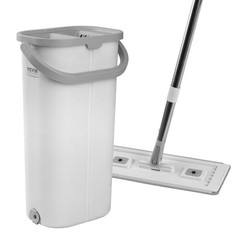 VEVOR Mop and Bucket with Wringer Set 3 Mop Pads Flat Squeeze Bucket Set