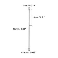 2 x 1mm C3/K10 Tungsten Carbide 3 Straight Flutes Machine Chucking Reamer