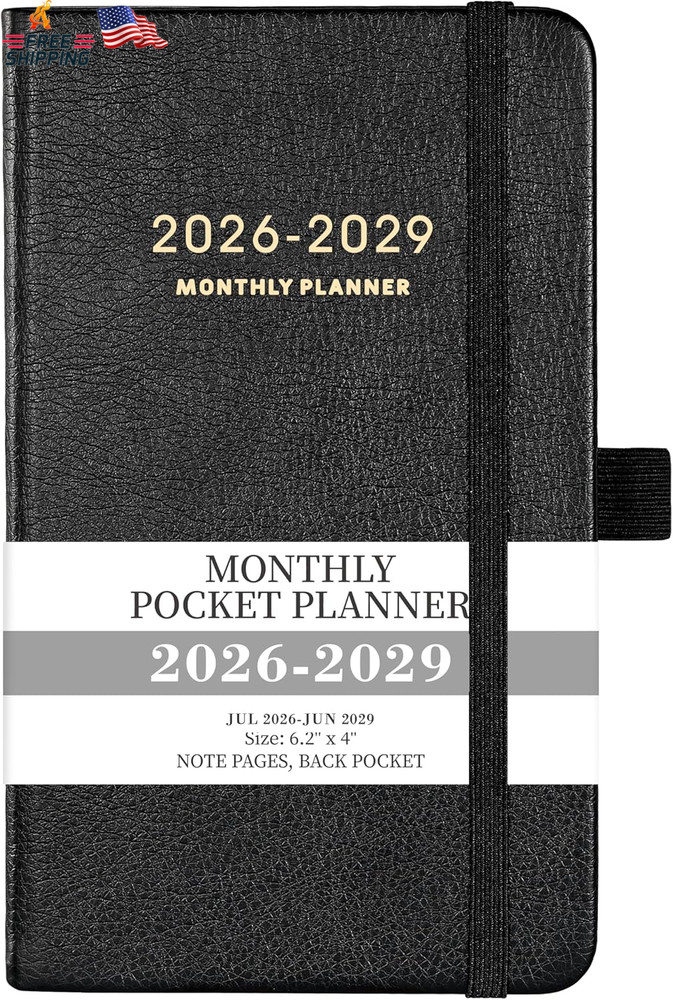 2026-2029 Pocket Planner – 3 Year Monthly Planner 2026-2029, Jul.2026 – Jun.2029