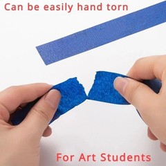 3 Rolls Blue Painter’s Tape 2 Inch x 60 Yards 5.5 Mil Masking Tape Clean Removal