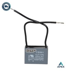 Ceiling Fan Capacitor 4uf 2-Wire 250VAC UL Listed CBB61 Replacement for Motor